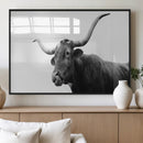 Texas Longhorn Wall Art Canvas Print – Framed Western Cow by MyGreatCanvas | Canvas Wall Art Prints | Photo Prints & Wall Decor