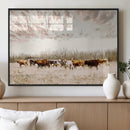 Longhorn Cattle Wall Art Canvas Print – Framed Texas Ranch