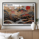 Modern Japanese Wall Art Canvas Print – Framed Abstract