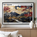Modern Mount Fuji Wall Art Canvas Print – Framed Abstract