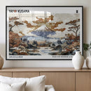 Modern Japanese Wall Art Canvas Print – Framed Abstract