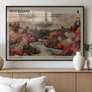 Modern Japanese Wall Art Canvas Print – Framed Abstract