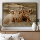 Highland Cow Wall Art Canvas Print – Framed Rustic Animal by MyGreatCanvas | Canvas Wall Art Prints | Photo Prints & Wall Decor