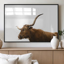 Longhorn Cow Wall Art Canvas Print – Framed Rustic Animal by MyGreatCanvas | Canvas Wall Art Prints | Photo Prints & Wall Decor