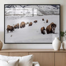 Bison Herd Wall Art Canvas Print – Framed Western Wildlife by MyGreatCanvas | Canvas Wall Art Prints | Photo Prints & Wall Decor