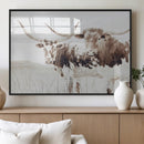 Longhorn Cow Decor Wall Art Canvas Print – Framed Rustic by MyGreatCanvas | Canvas Wall Art Prints | Photo Prints & Wall Decor
