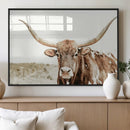 Texas Longhorn Bull Wall Art Canvas Print, Framed Rustic by MyGreatCanvas | Canvas Wall Art Prints | Photo Prints & Wall Decor