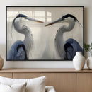 Blue Heron Pair Wall Art Canvas Print, Framed Coastal Bird by MyGreatCanvas | Canvas Wall Art Prints | Photo Prints & Wall Decor