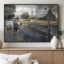 Longhorn Wall Art Canvas Print – Framed Texas Canvas Picture by MyGreatCanvas | Canvas Wall Art Prints | Photo Prints & Wall Decor