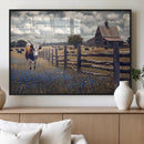Texas Longhorn Canvas Wall Art Print – Framed Rustic Barn by MyGreatCanvas | Canvas Wall Art Prints | Photo Prints & Wall Decor