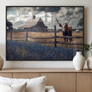 Texas Longhorn Wall Art Canvas Print – Framed Rustic Barn by MyGreatCanvas | Canvas Wall Art Prints | Photo Prints & Wall Decor