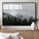 Misty Mountains Wall Art Canvas Print – Framed Foggy Forest by MyGreatCanvas | Canvas Wall Art Prints | Photo Prints & Wall Decor