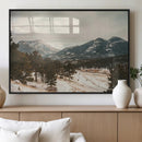 Mountain Landscape Wall Art Canvas Print – Framed Snowy by MyGreatCanvas | Canvas Wall Art Prints | Photo Prints & Wall Decor