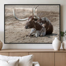 Texas Longhorn Wall Art Canvas Print – Framed Country Art by MyGreatCanvas | Canvas Wall Art Prints | Photo Prints & Wall Decor