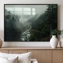 Misty Forest Wall Art Canvas Print – Framed Foggy River Art by MyGreatCanvas | Canvas Wall Art Prints | Photo Prints & Wall Decor