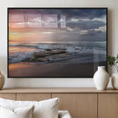 Golden Hour Wall Art Canvas Print – Framed Tranquil Waves