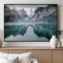 Mountain Lake Wall Art Canvas Print – Framed Winter by MyGreatCanvas | Canvas Wall Art Prints | Photo Prints & Wall Decor