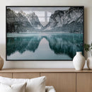 Mountain Lake Wall Art Canvas Print – Framed Toblacher See