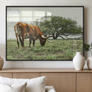 Texas Longhorn Wall Art Canvas Print – Framed Rustic Ranch by MyGreatCanvas | Canvas Wall Art Prints | Photo Prints & Wall Decor