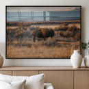 Western Framed Bison Wall Art Canvas Print by MyGreatCanvas | Canvas Wall Art Prints | Photo Prints & Wall Decor