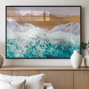Aerial Beach Wall Art Canvas Print – Framed Ocean Waves by MyGreatCanvas | Canvas Wall Art Prints | Photo Prints & Wall Decor