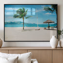 Tropical Beach Wall Art Canvas Print – Framed Palm Tree by MyGreatCanvas | Canvas Wall Art Prints | Photo Prints & Wall Decor