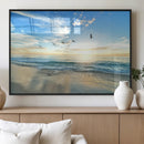 Minimalist Seaside Wall Art Canvas Print – Morning Glow