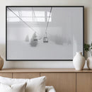 Ski Lift Wall Art Canvas Print – Snowy Alpine Landscape
