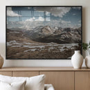 Mountain Landscape Wall Art Canvas Print – Framed Snowy