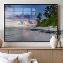 Tropical Beach Wall Art Canvas Print – Framed Sunset Glow by MyGreatCanvas | Canvas Wall Art Prints | Photo Prints & Wall Decor