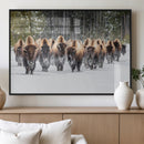 American Bison Herd Wall Art Canvas Print – Powerful Winter by MyGreatCanvas | Canvas Wall Art Prints | Photo Prints & Wall Decor