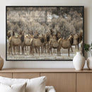 Majestic Elk Herd Winter Canvas, Elk Herd Winter Landscape by MyGreatCanvas | Canvas Wall Art Prints | Photo Prints & Wall Decor