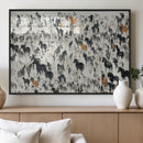 Wild Horse Stampede Wall Art Canvas Print – Monochrome by MyGreatCanvas | Canvas Wall Art Prints | Photo Prints & Wall Decor