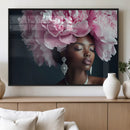 Black Beauty Petal Crown Wall Art Canvas Print – Floral by MyGreatCanvas | Canvas Wall Art Prints | Photo Prints & Wall Decor