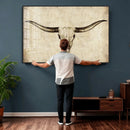 Longhorn Skull Wall Art Canvas Print – Rustic Western by MyGreatCanvas | Canvas Wall Art Prints | Photo Prints & Wall Decor
