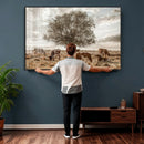 Texas Longhorn Cattle Wall Art, Rustic Western Ranch Canvas by MyGreatCanvas | Canvas Wall Art Prints | Photo Prints & Wall Decor