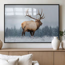 Majestic Elk Snowy Forest Wall Art Canvas Print – Winter by MyGreatCanvas | Canvas Wall Art Prints | Photo Prints & Wall Decor