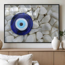 Blue Evil Eye Protection Wall Art Canvas Print – White by MyGreatCanvas | Canvas Wall Art Prints | Photo Prints & Wall Decor