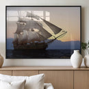 Sailing Ship Wall Art Canvas Print – Sunset Ocean Voyage by MyGreatCanvas | Canvas Wall Art Prints | Photo Prints & Wall Decor