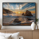 Rocky Ocean Sunset Wall Art Print – Seaside Canvas Dramatic by MyGreatCanvas | Canvas Wall Art Prints | Photo Prints & Wall Decor