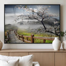 Sakura Cherry Blossom Pathway Canvas Wall Art – Tranquil