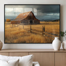 Golden Sunset Barn Wall Art Canvas Print, Rustic Autumn Farm by MyGreatCanvas | Canvas Wall Art Prints | Photo Prints & Wall Decor