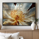 Golden Abstract Flower Canvas Wall Art, Modern Botanical by MyGreatCanvas | Canvas Wall Art Prints | Photo Prints & Wall Decor