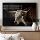 Texas Longhorn Bull Canvas Wall Art, Rustic Western by MyGreatCanvas | Canvas Wall Art Prints | Photo Prints & Wall Decor