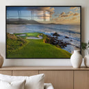 Coastal Golf Course Wall Art Canvas Print – Sunset with by MyGreatCanvas | Canvas Wall Art Prints | Photo Prints & Wall Decor