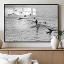 Black White Artistic Surfers Canvas, Black and White by MyGreatCanvas | Canvas Wall Art Prints | Photo Prints & Wall Decor