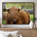 Highland Cow Wall Art Canvas Print, Long Hair Rustic Farm by MyGreatCanvas | Canvas Wall Art Prints | Photo Prints & Wall Decor