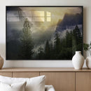 Misty Mountain Valley Wall Art Canvas Print, Golden Sunrise by MyGreatCanvas | Canvas Wall Art Prints | Photo Prints & Wall Decor