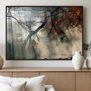 Sunlit Autumn Forest Wall Art – Mist Trees Rays Fog Nature by MyGreatCanvas | Canvas Wall Art Prints | Photo Prints & Wall Decor