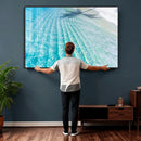 Crystal Clear Ocean Water Sunlit Reflections Palm Shadow Sandy Beach Tropical Wall Art for Home, Office Decor by MyGreatCanvas | Canvas Wall Art Prints | Photo Prints & Wall Decor